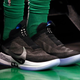 Boston Celtics forward Jayson Tatum decked out in Nike Adapt BB self-lacing sneakers.
